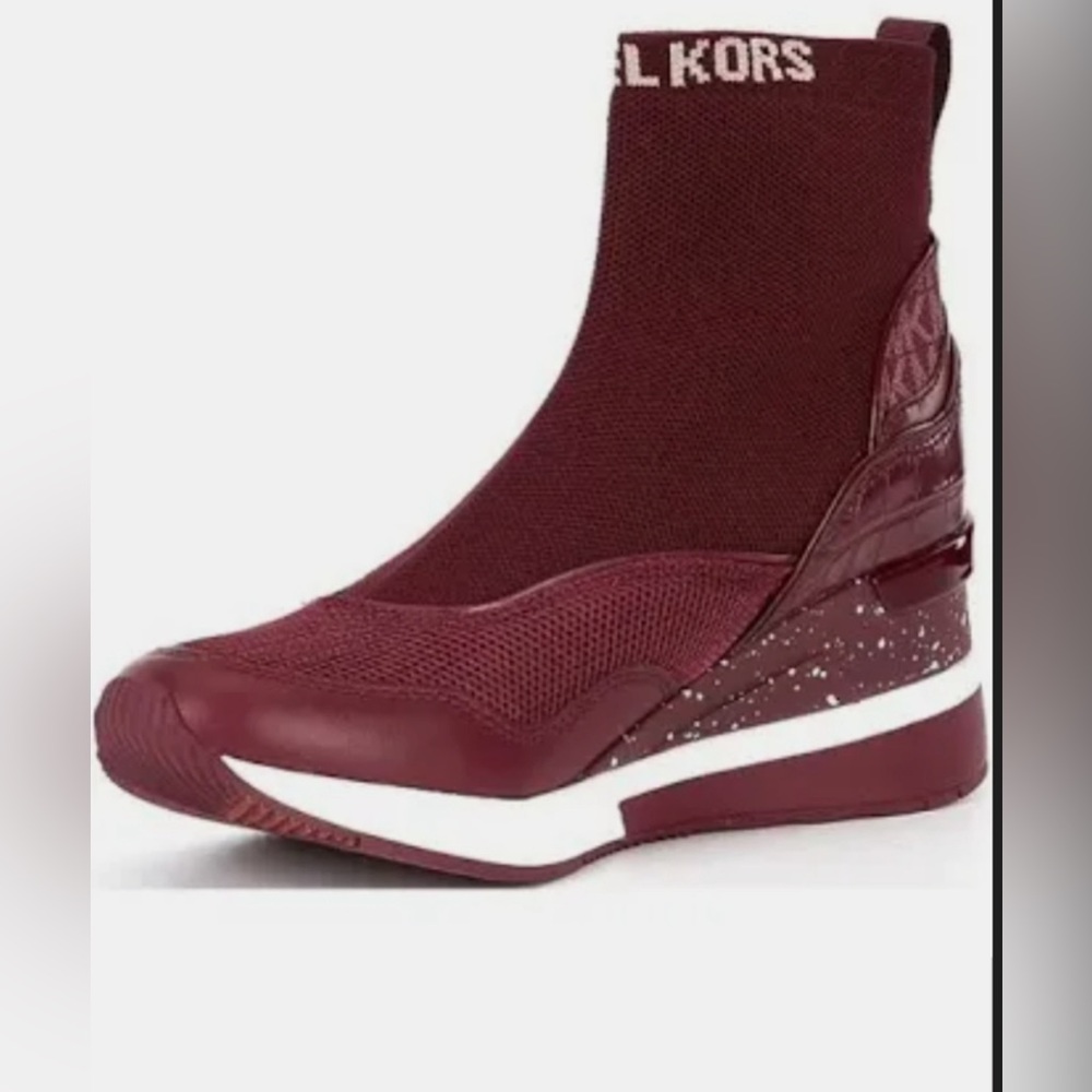 Michael Kors Burgundy High-Top Sneakers